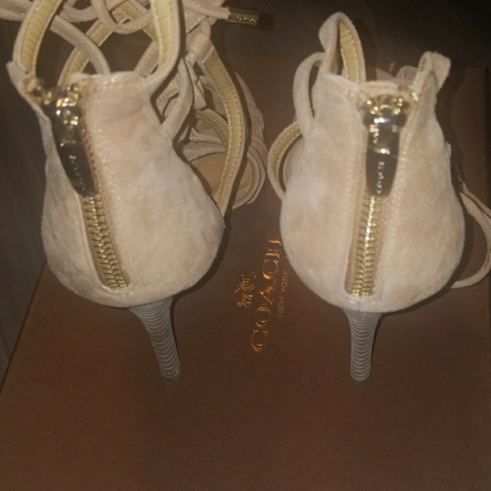 Coach Salvadora Strappy Suede Sandal - Picture 3 of 8
